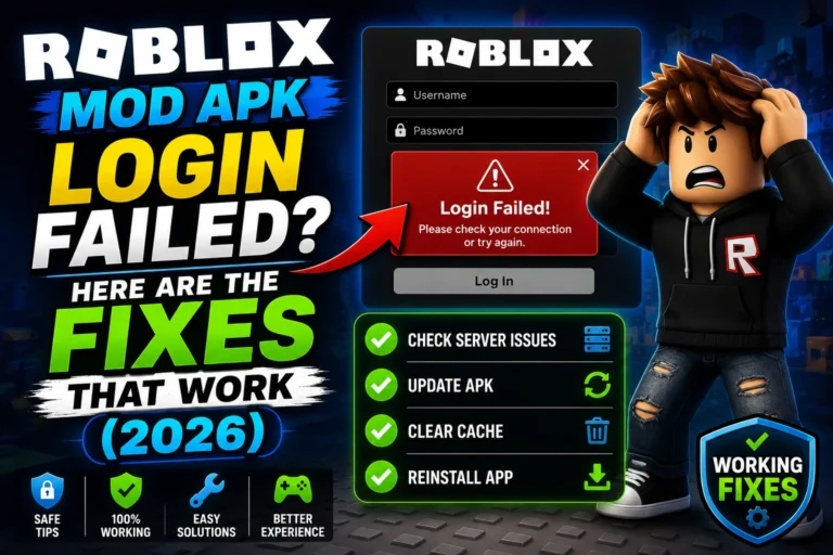 Roblox MOD APK Login Failed Here Are the Fixes That Work (2026)